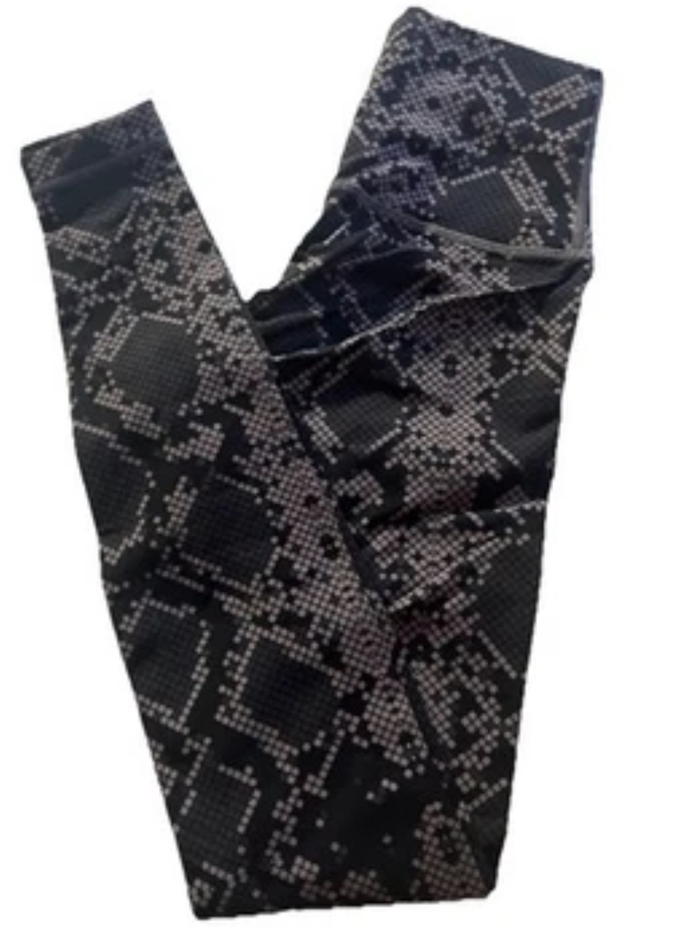 lululemon athletica Gray and Black Snake-Print high rise size 4 leggings.